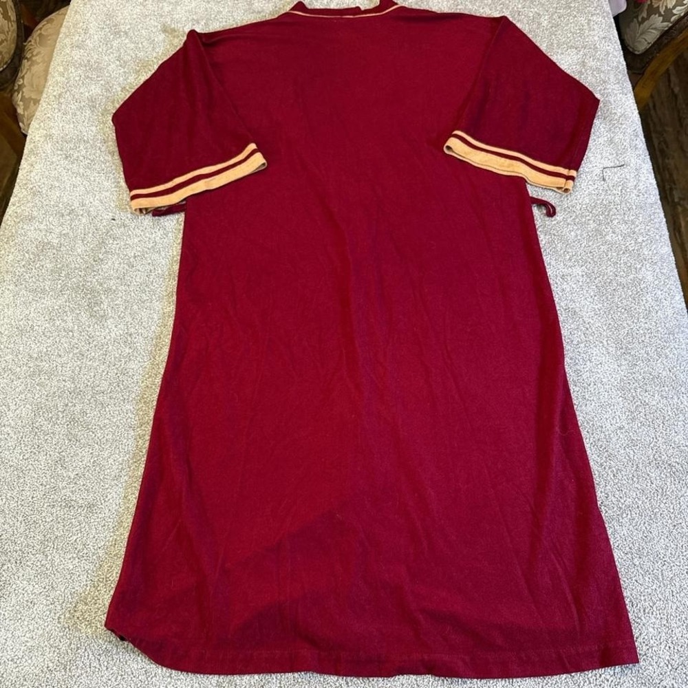 Sears Vintage 1970s Red Gold Robe USA Made Chest 36–48 Classic Retro Loungewear - Picture 8 of 8